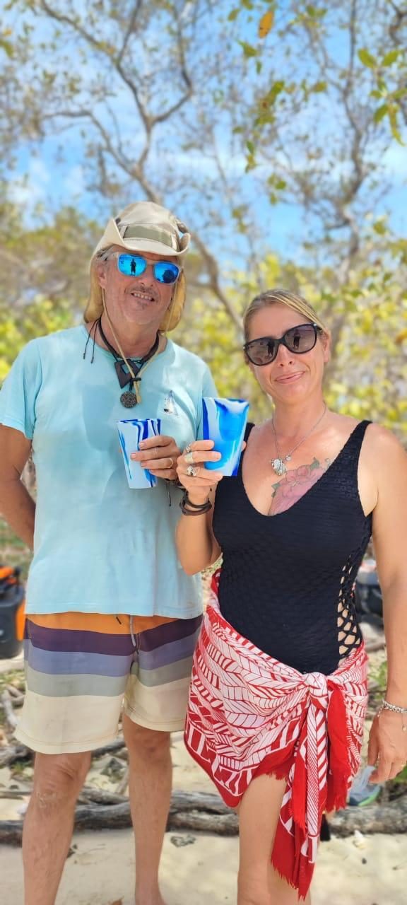 Rick and Maddy on the beach