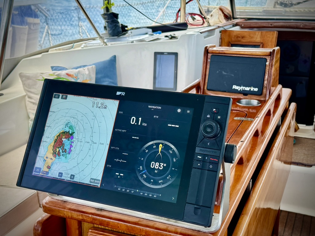 Raymarine Axiom MFD at the helm on Sophisticated Lady