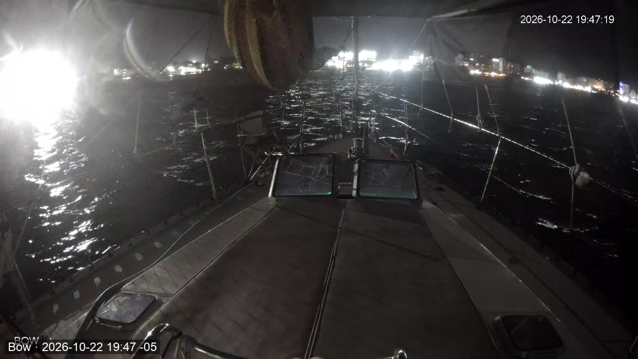 Live view from the bow of Sophisticated Lady