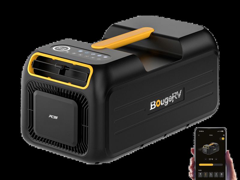 A BougeRV portable air conditioner