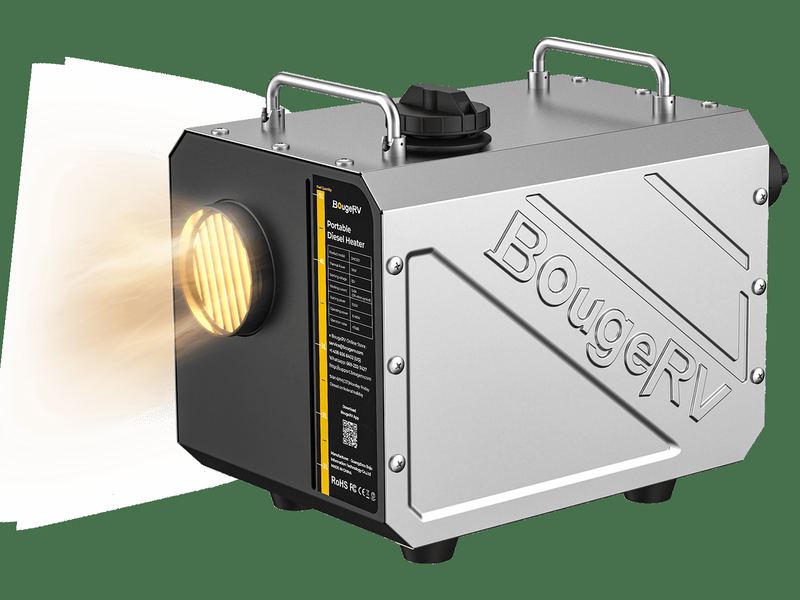 A BougeRV portable diesel heater