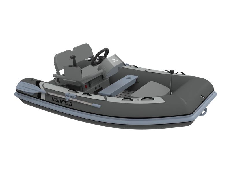 A Highfield Classic tender with a center console