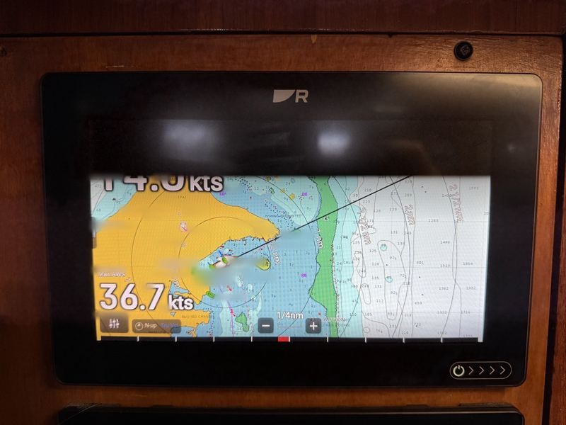 A chart on our Raymarine Axiom display
